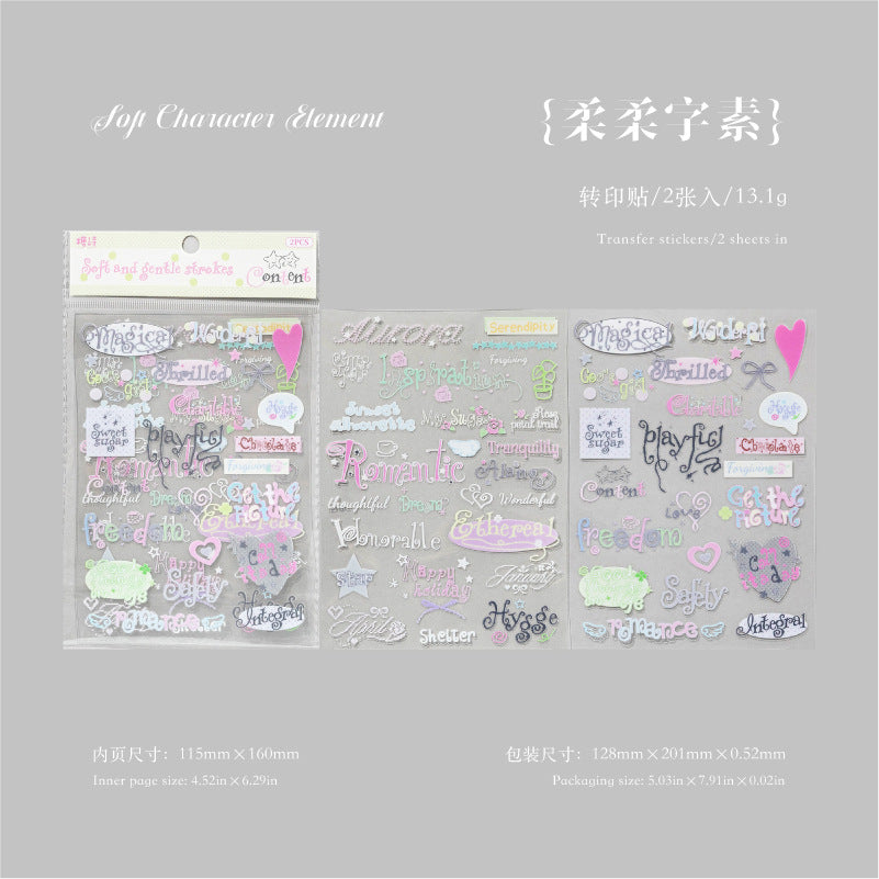 Crystal transfer, rub on sticker -2Pcs each pack