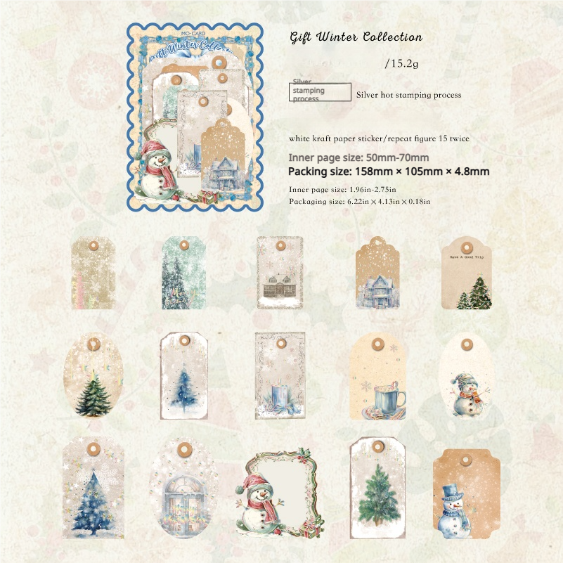 0815 Christmas labels Solid Sticker -30Pcs each pack
