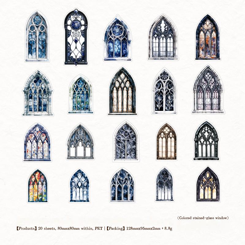 1105 Forgotten Castle PET sticker -20Pcs each pack