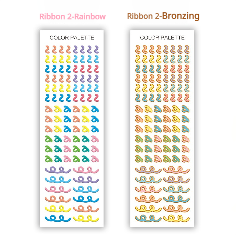 0513 Colorful Decorative Stickers 1 pack 2 pcs