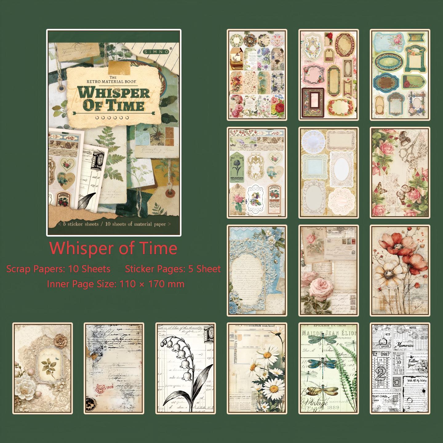 The Time Cabinet Vintage Material Book -15Pcs each pack