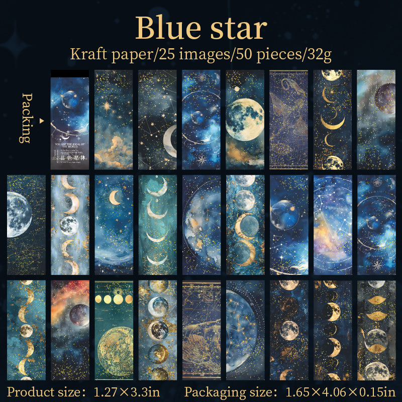 0520 Moon Shadow Gilded Series Paper -50Pcs each pack