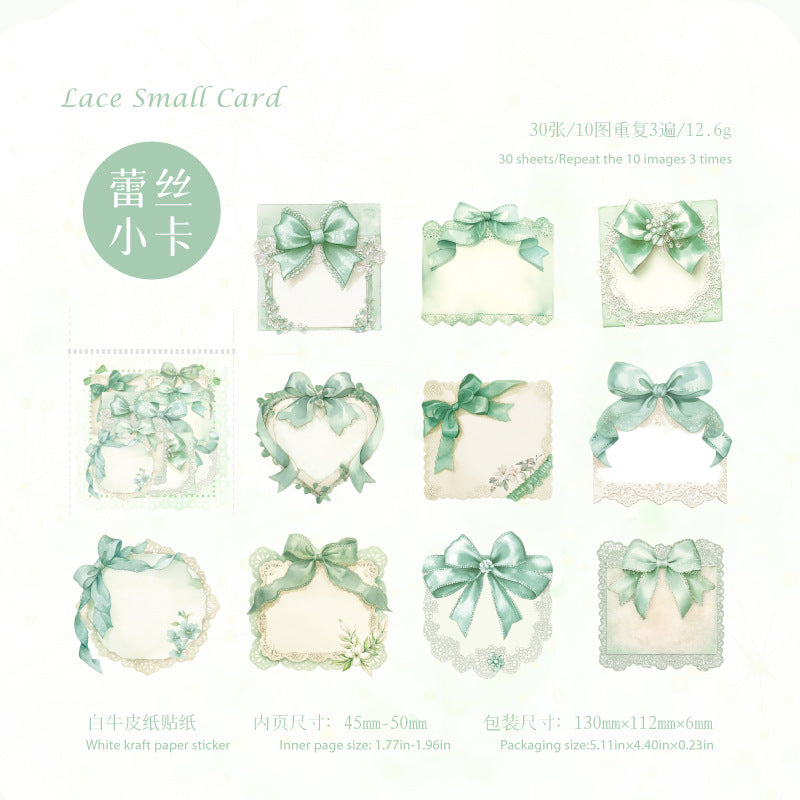 0512 Sweet Letter Series Solid Sticker -30Pcs each pack
