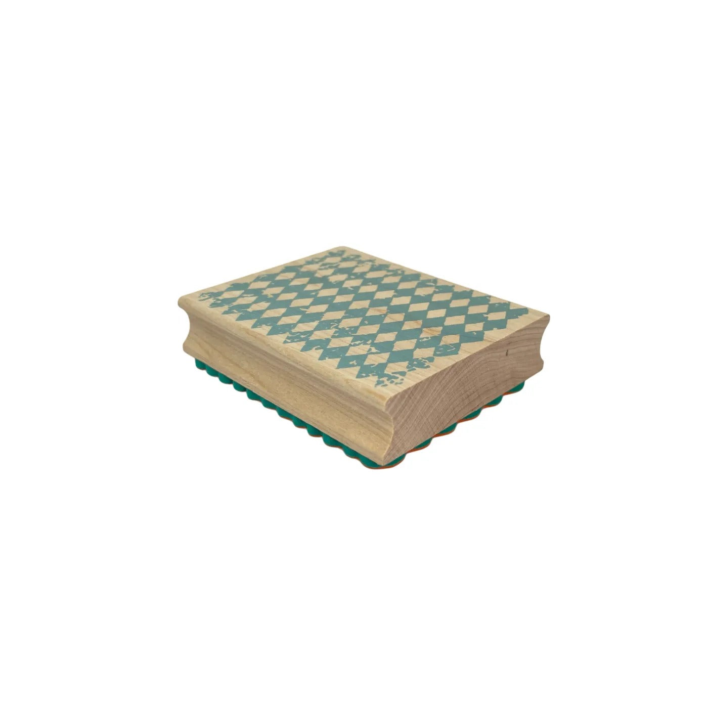 A-64- Diamond pattern wooden stamp