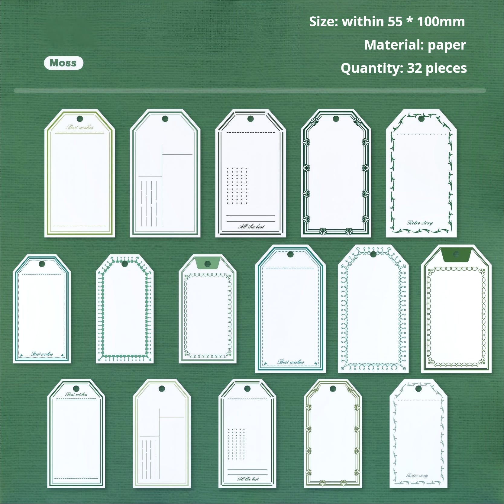 0926 Hangtag Notes paper -32Pcs each pack