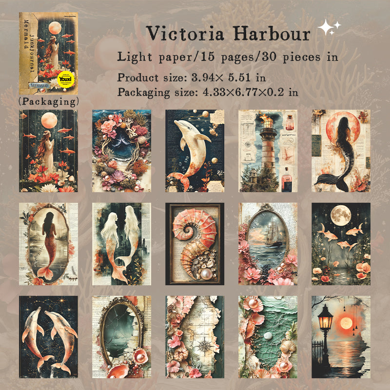 0617 Mermaid Diary paper -30Pcs each pack