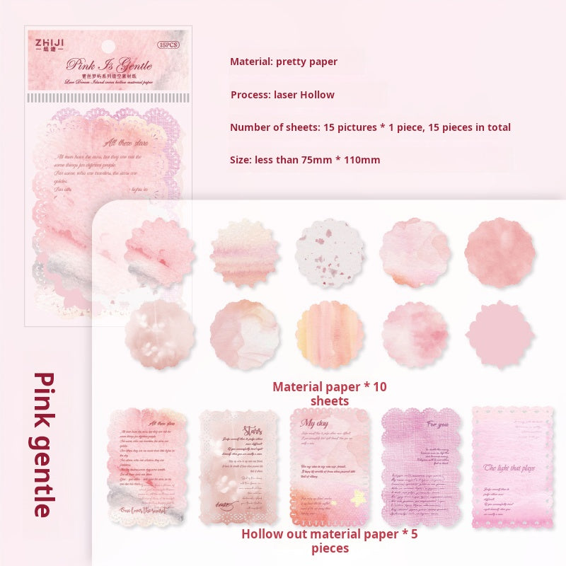 0520 Lace Dream Island Series die cut Paper -15Pcs each pack