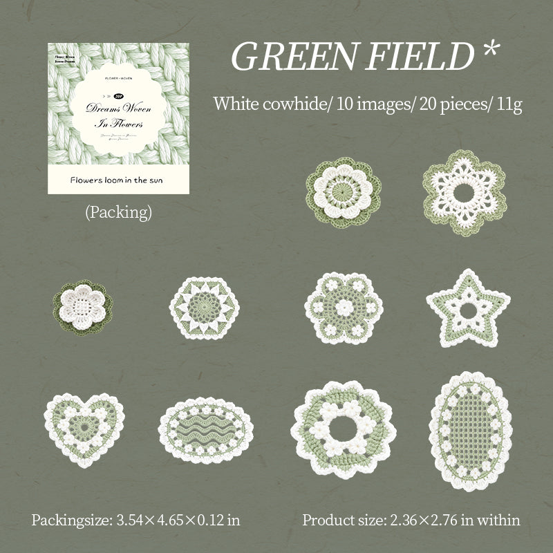 260413 Dream Woven in Flower die cut paper -20Pcs each pack