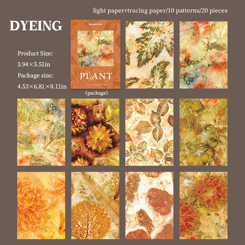 260102 Plant dyeing paper -20Pcs each pack