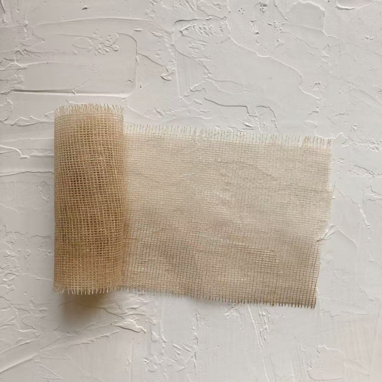 Coffee Dyed Torn Edge Gauze