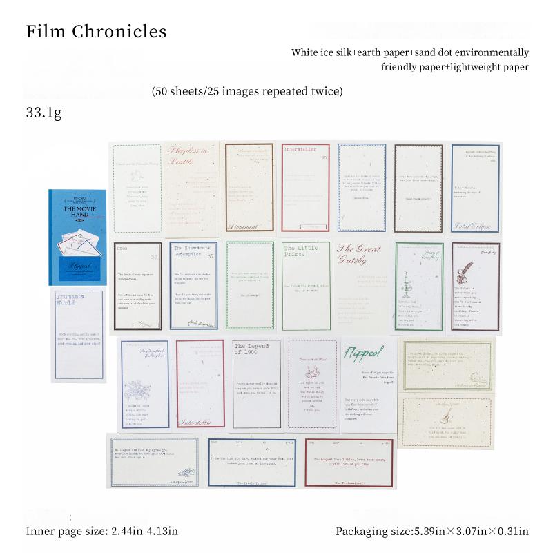 0828 Vintage English paper -50Pcs each pack