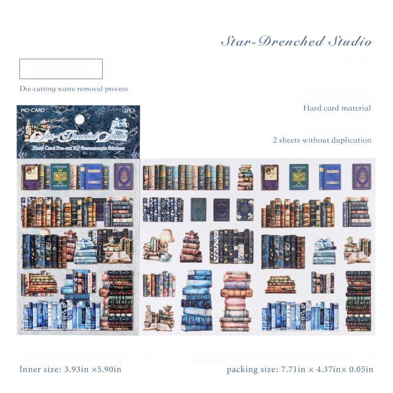 0905 Book showroom cardstock Sticker -2Pcs each pack