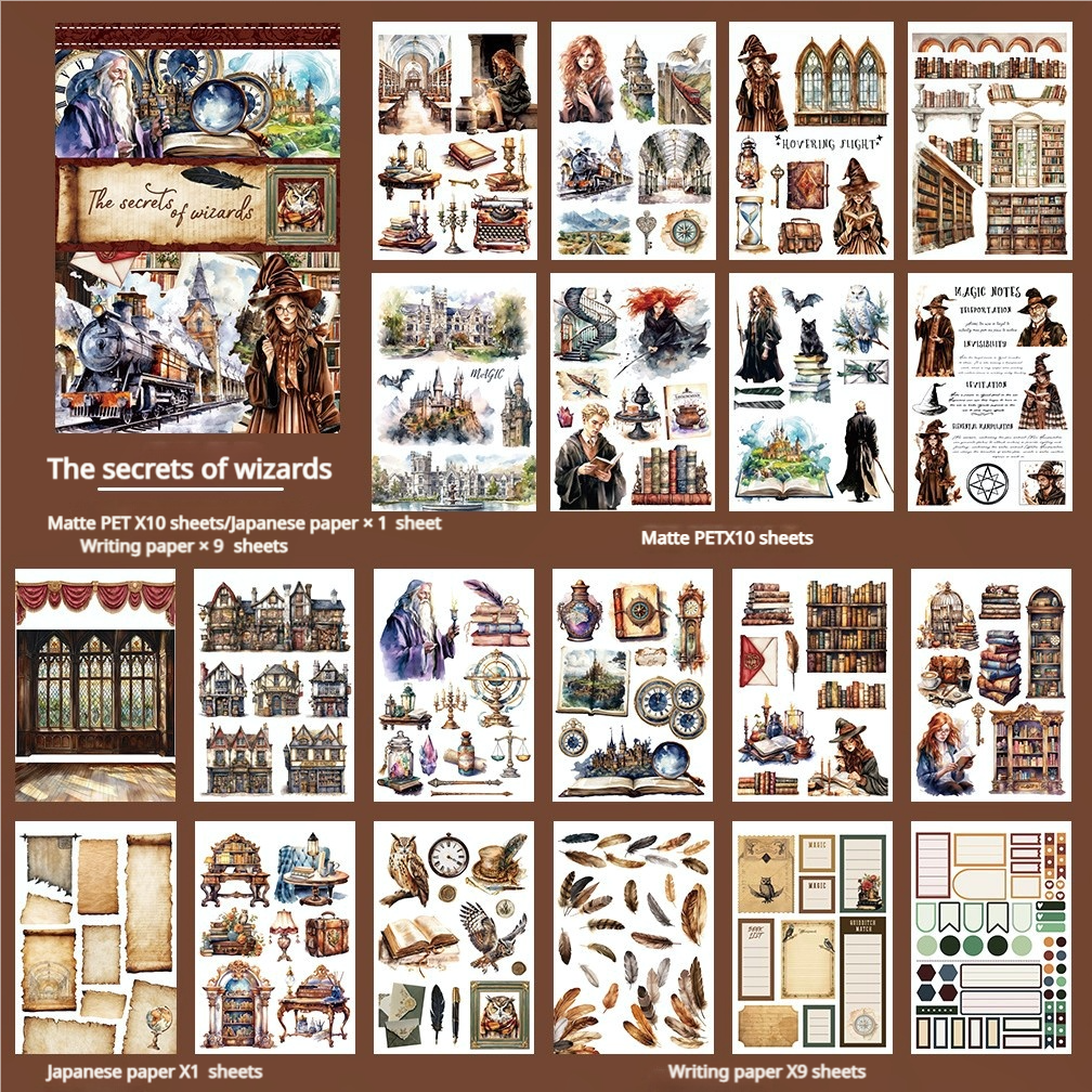 S-571- The secrets of wizards Sticker Book -20Pcs each pack