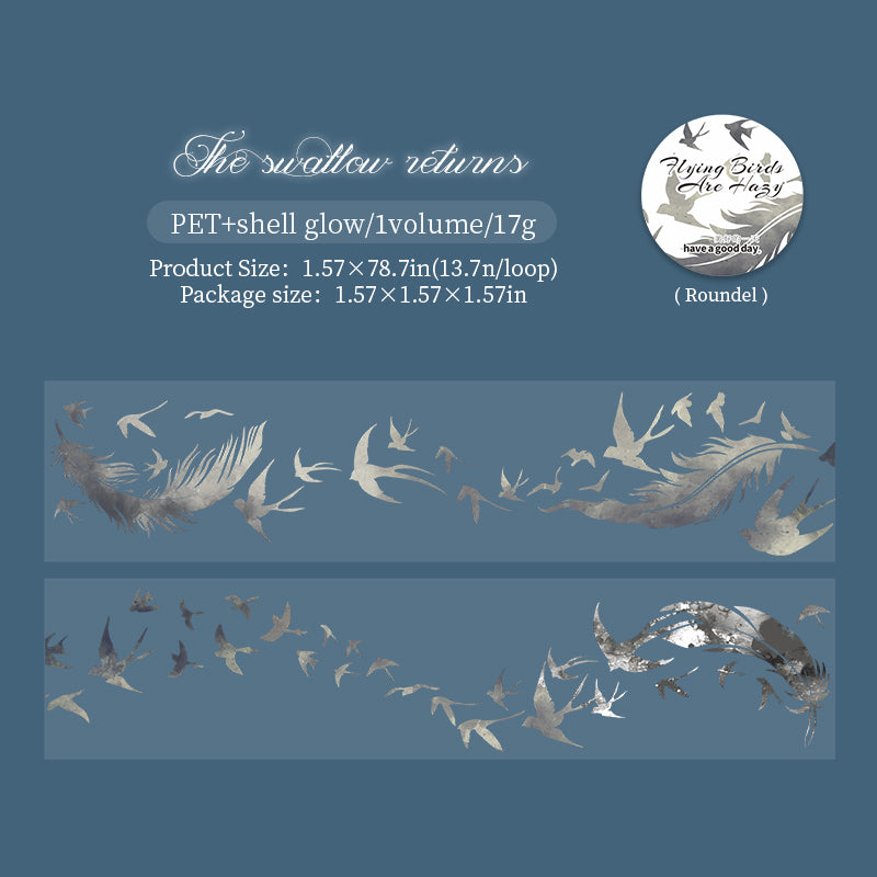 0924 Hazy Birds tape -4cm*2m