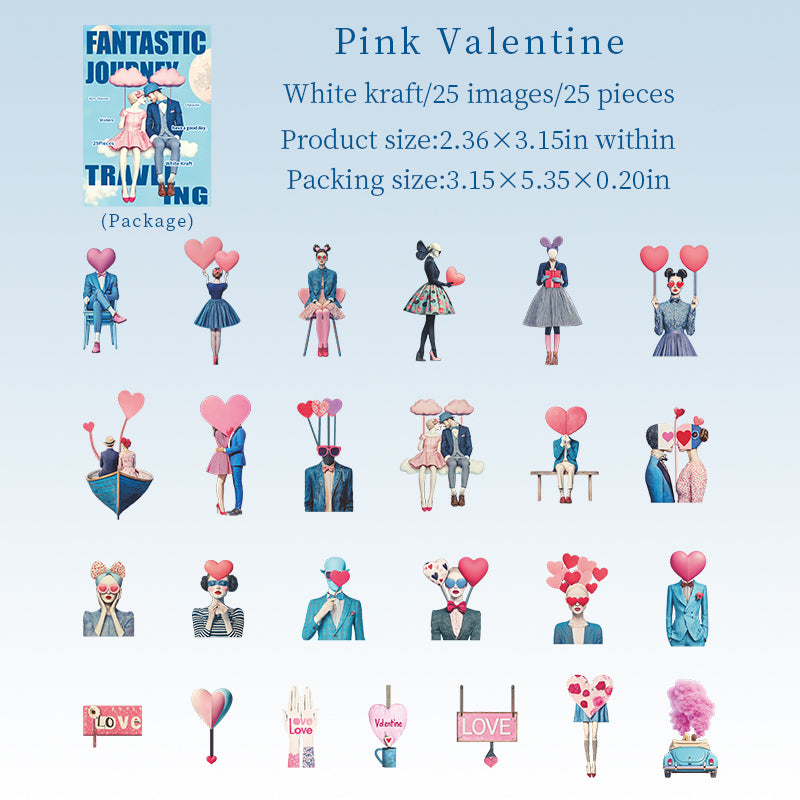 1007 Fantasy journey Solid sticker -25Pcs each pack