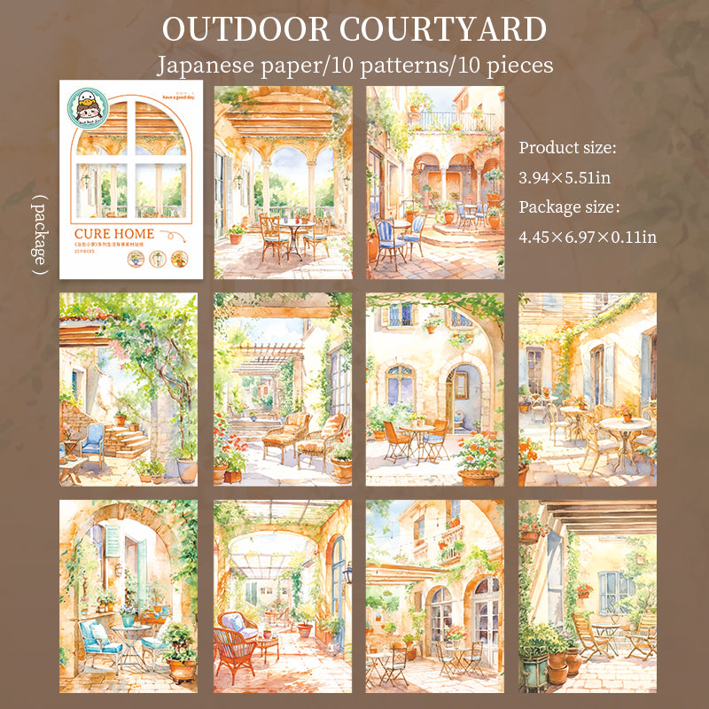 0610 Cozy little home Washi sticker -10Pcs each pack