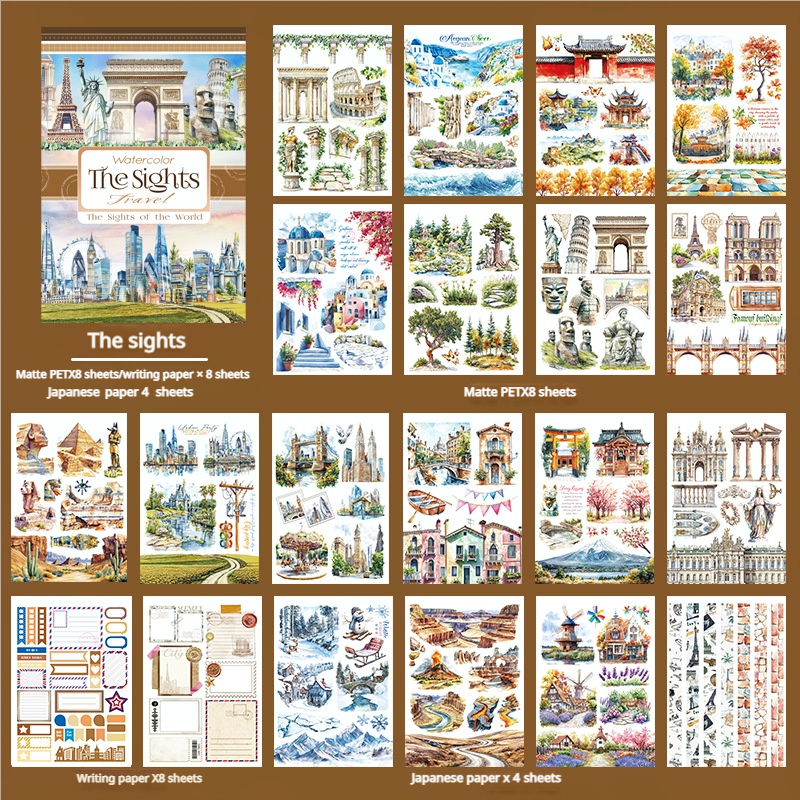 S-557- The sights Sticker Book -20Pcs each pack