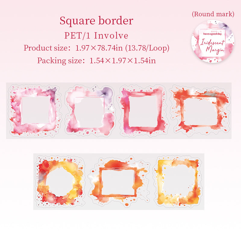 0730 Color border PET tape *pre-cut -5CM*2M