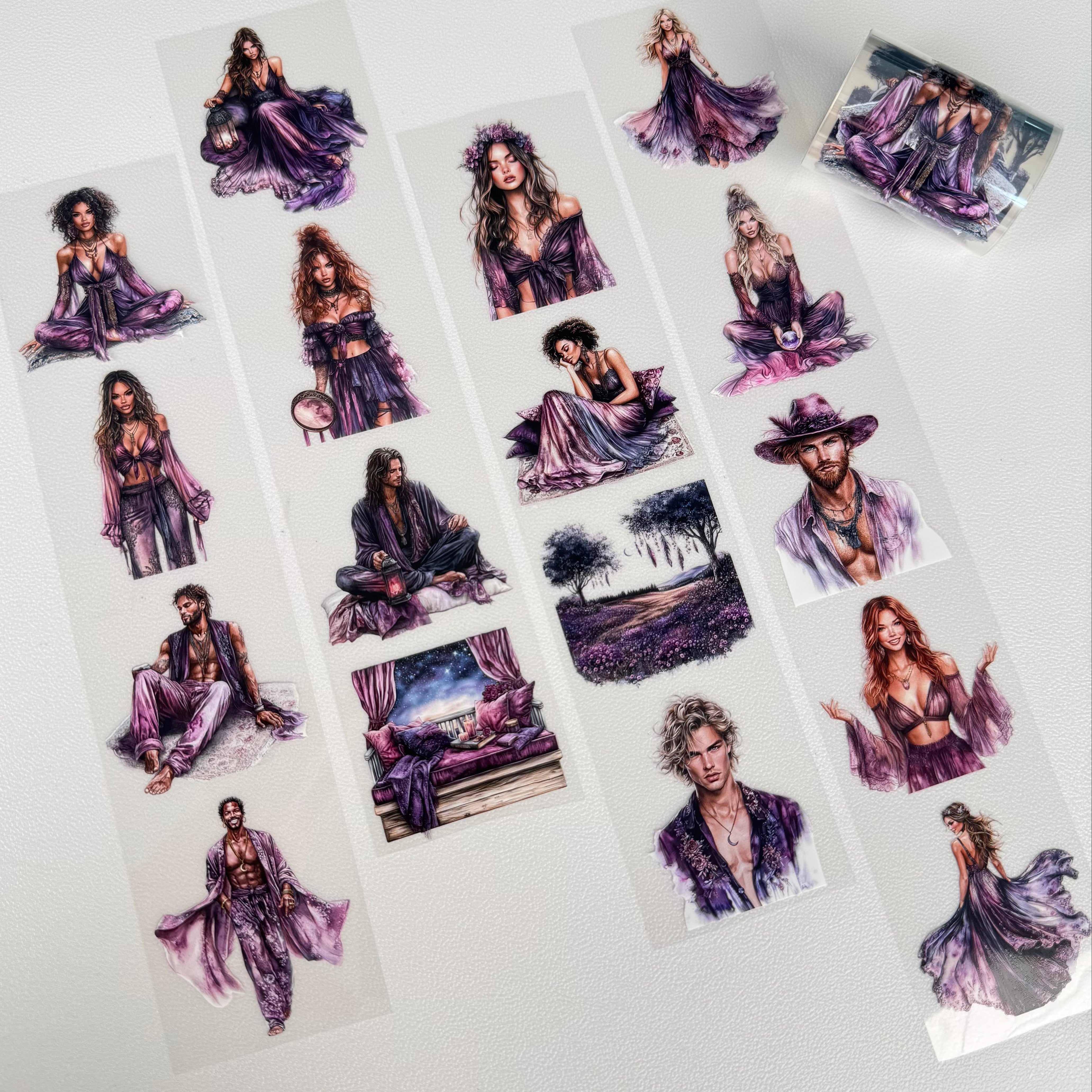 0528 Purple Hippie Bohemian PET Tape 5.5*200CM