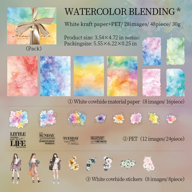 0528 Girl and ink Series Solid & PETk Mixed pack - 48Pcs each pack