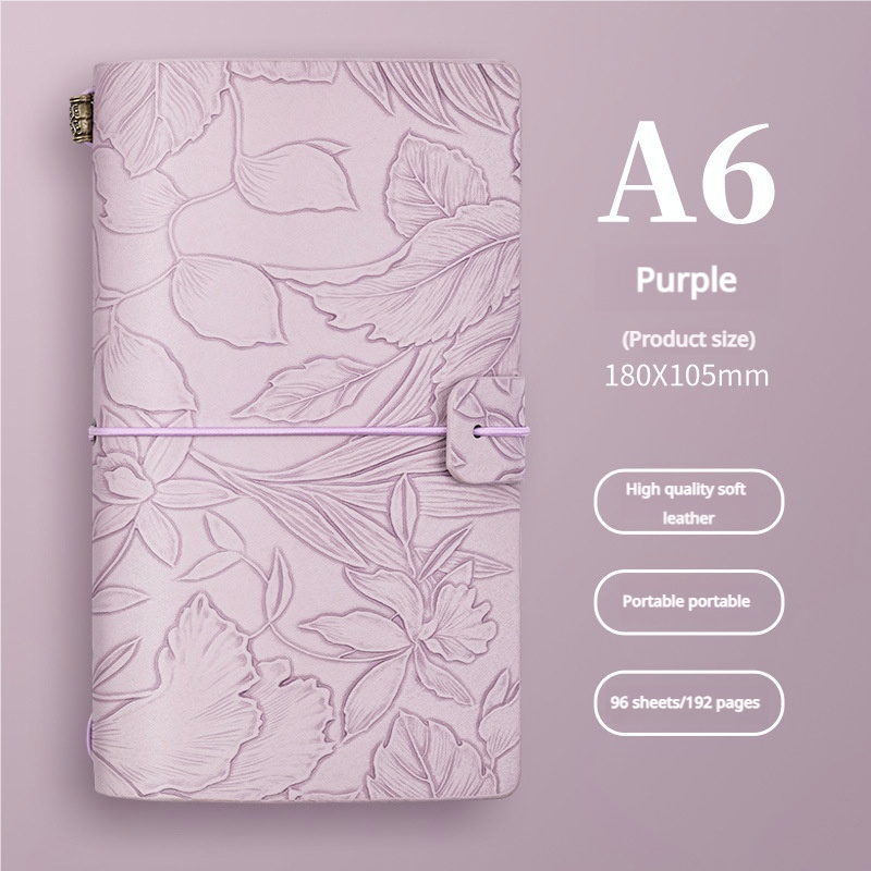J-11- A6 embossed PU leather journal