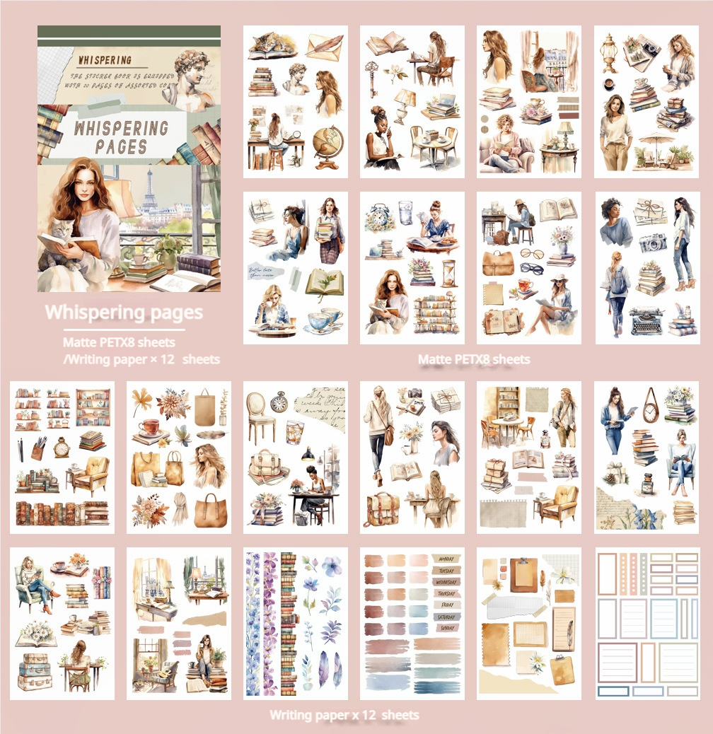 S-548- Whispering pages Sticker Book -20Pcs each pack