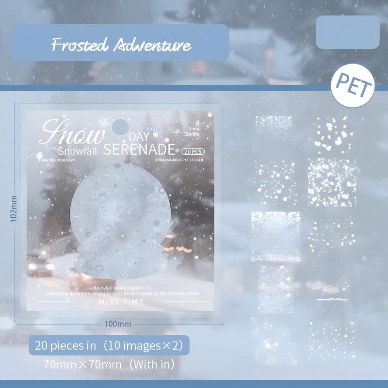 260106 There is snow today PET sticker -20Pcs each pack