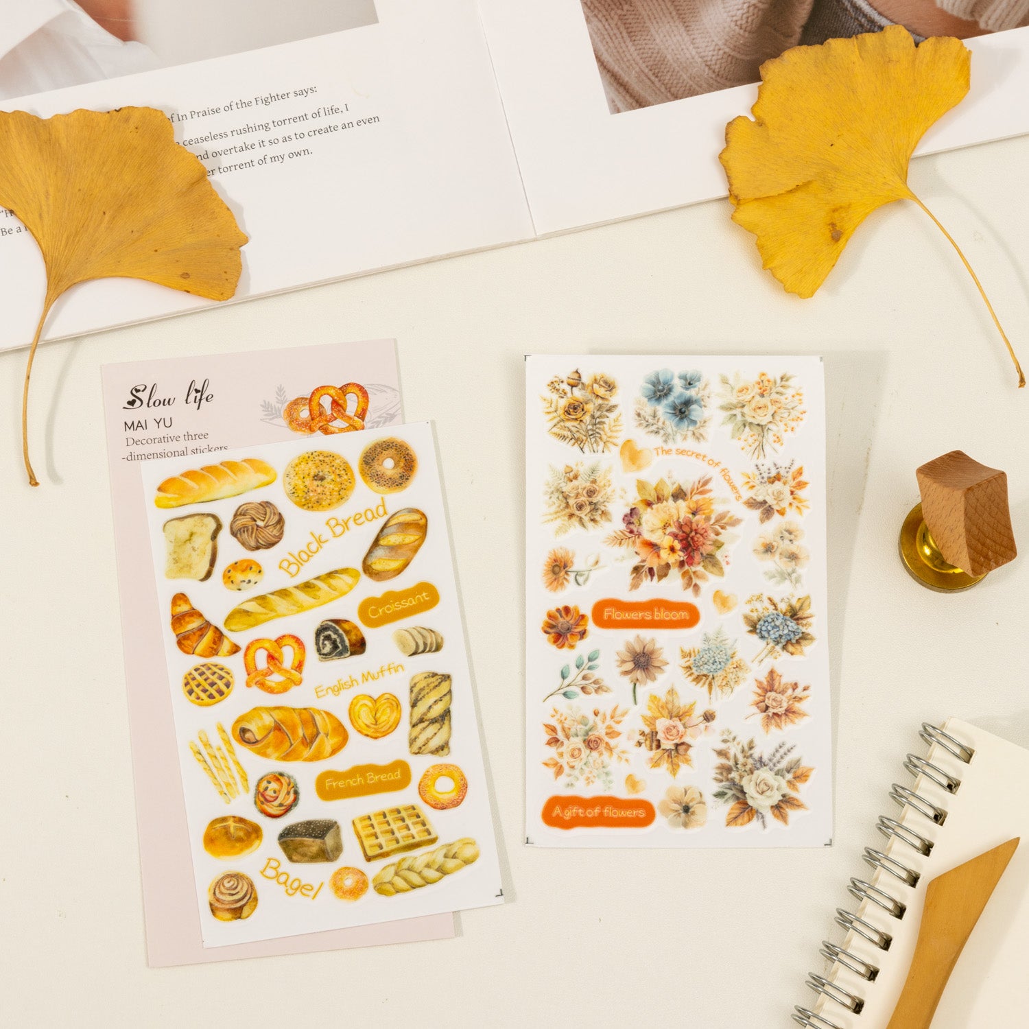 1018 Slow life sticker -1Pcs each pack