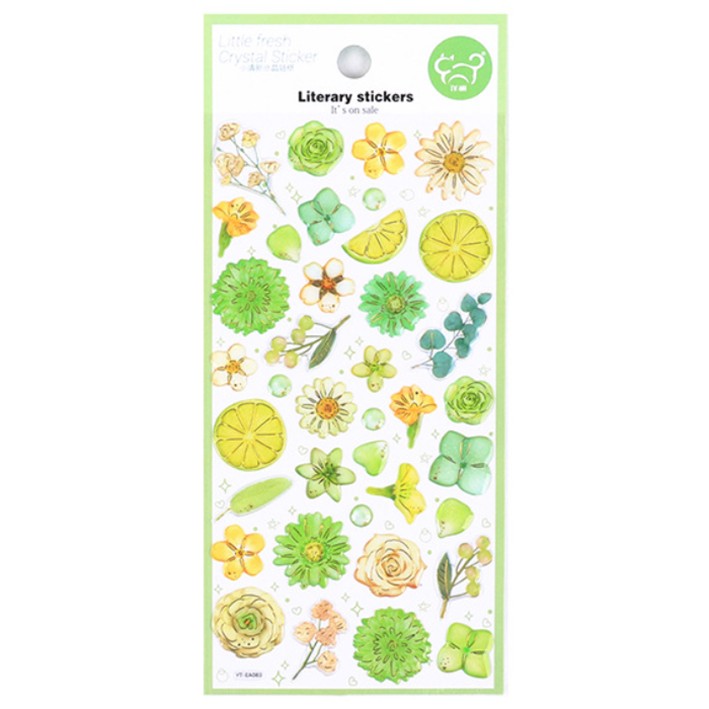 0403 Little fresh Series PVC Sticker -1Pcs each pack