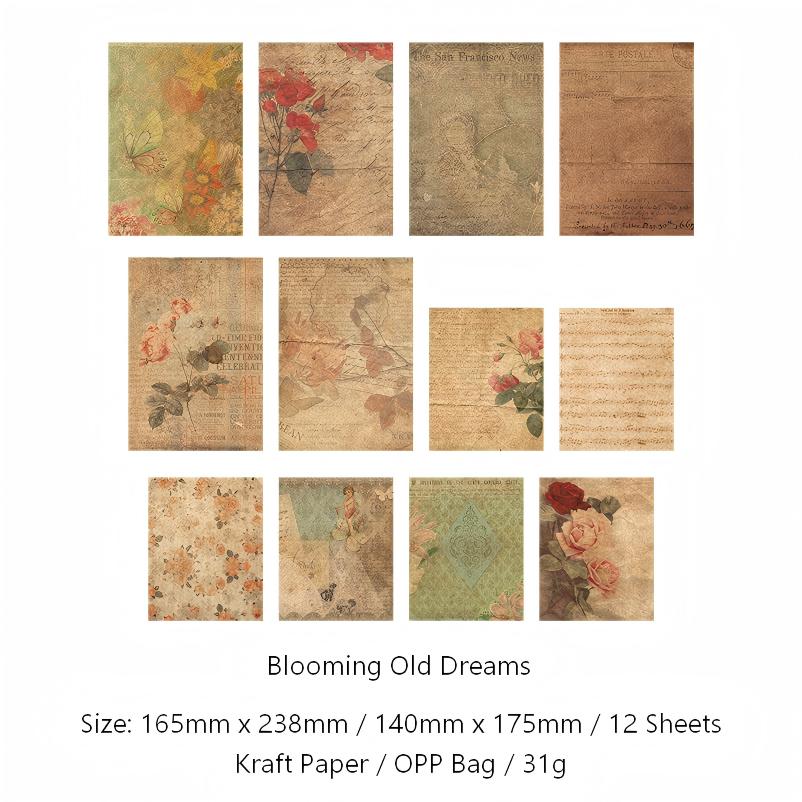 Old Dream Hours Paper -12Pcs each pack