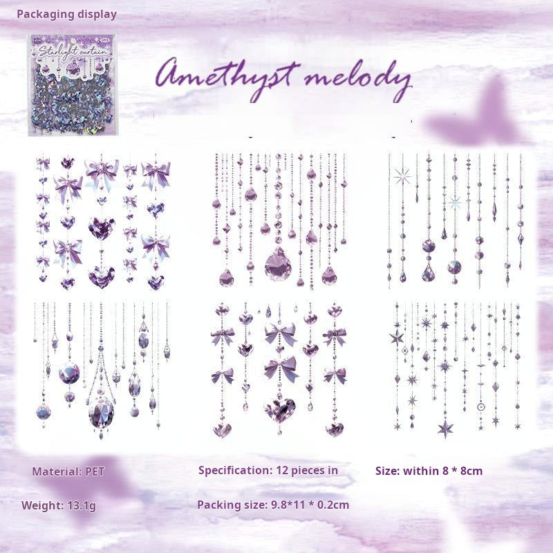 0531 Star Diamond PET Sticker -12Pcs each pack