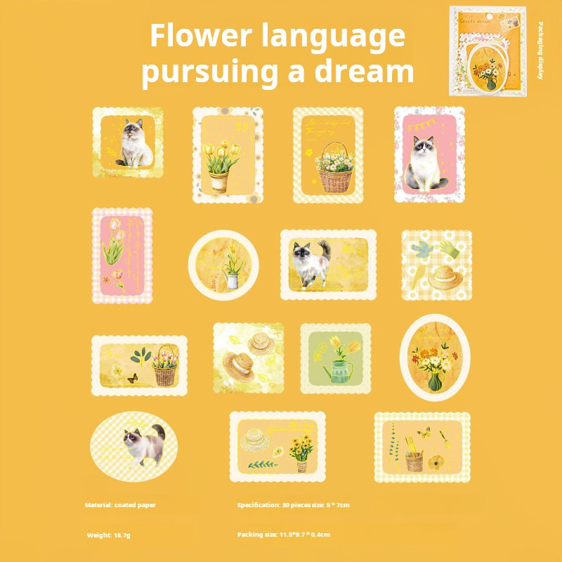 0531 Stamp paper Sticker -30Pcs each pack