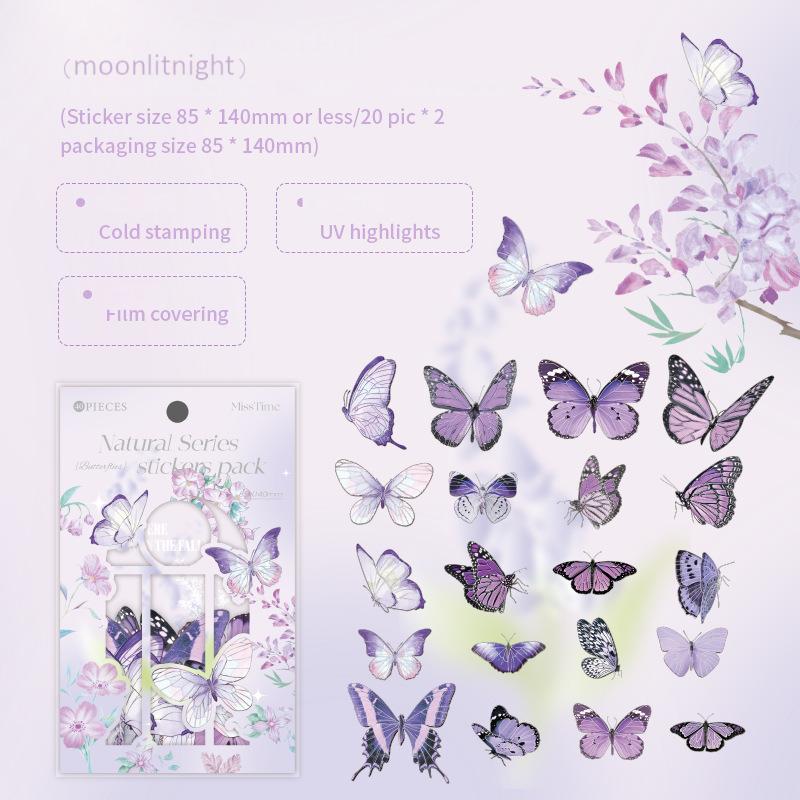 0612 Butterfly PET sticker -40Pcs each pack