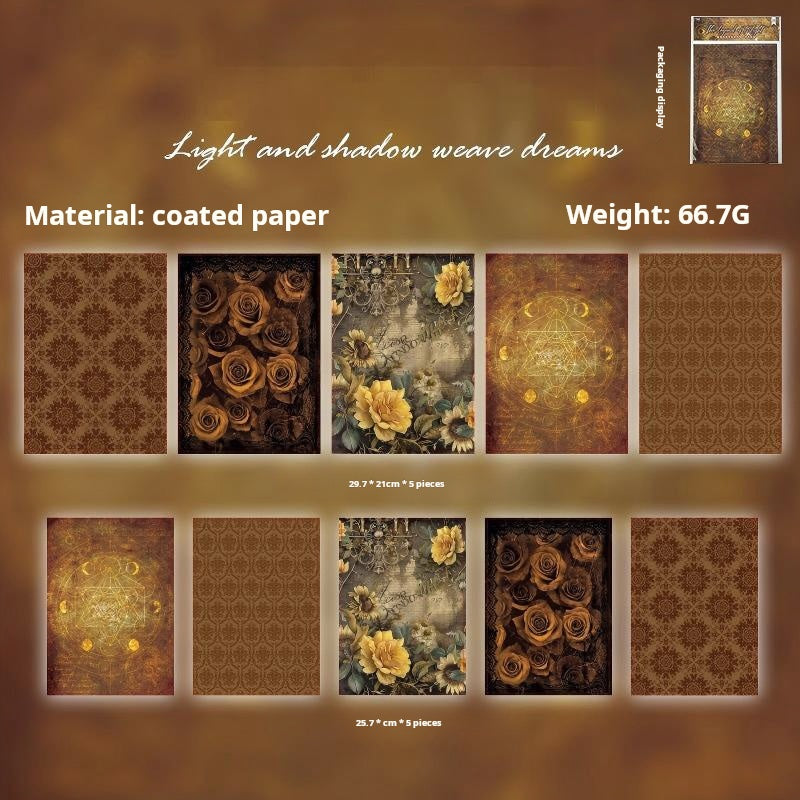 0926 Vintage dark paper -10Pcs each pack