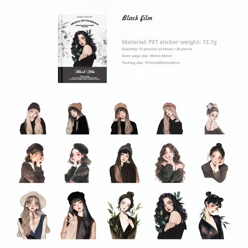 0607 Girl sticker -30Pcs each pack