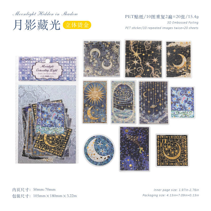 Color Brick Collection PET Stickers -20Pcs each pack
