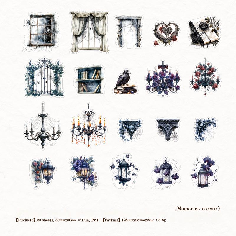 1105 Forgotten Castle PET sticker -20Pcs each pack