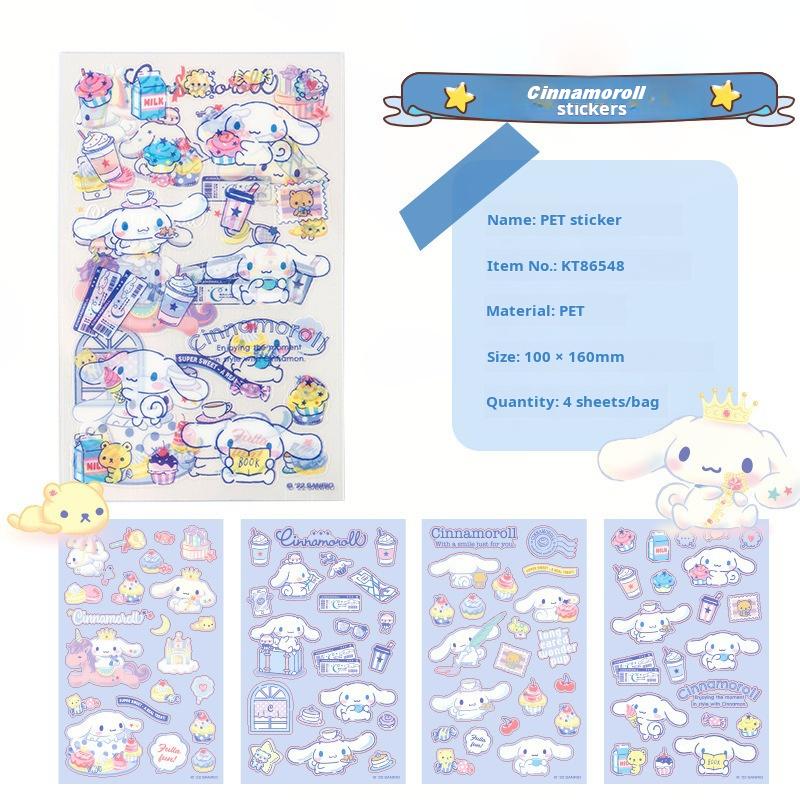 260103 Sanrio PET sticker -4Pcs each pack