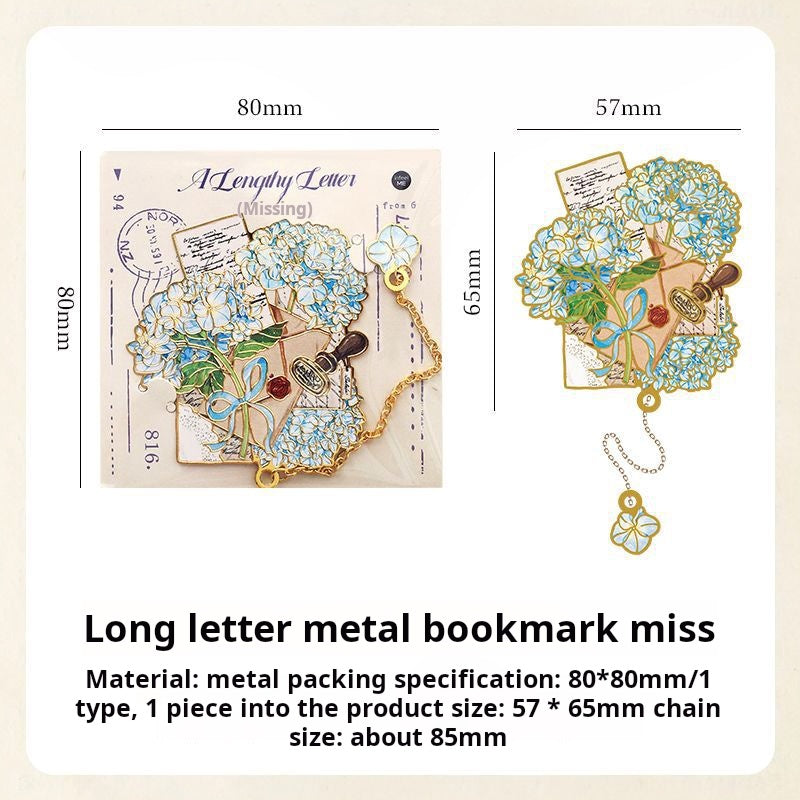 0728 Flower Metal Bookmark