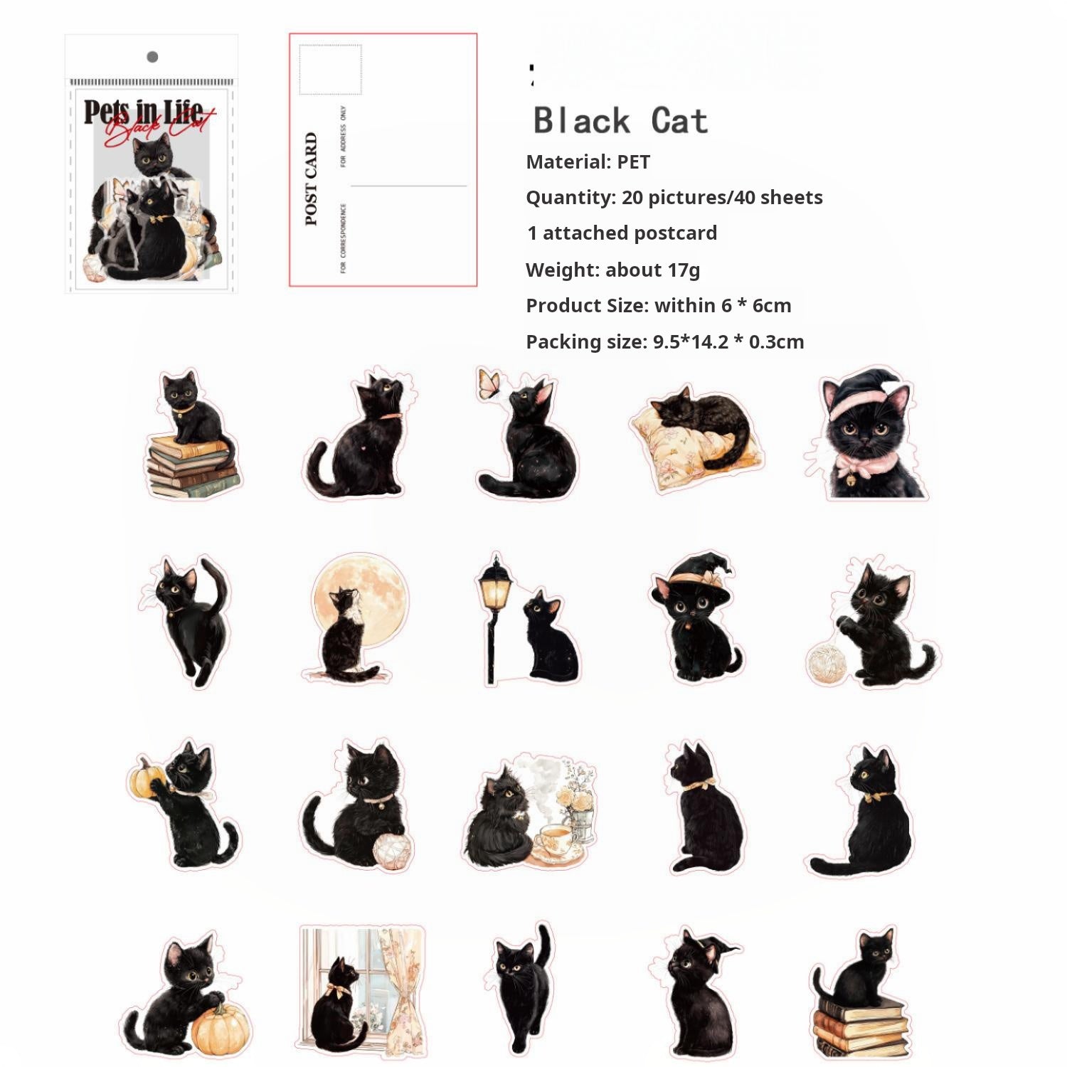 0526 Pet Life PET Sticker -40Pcs each pack