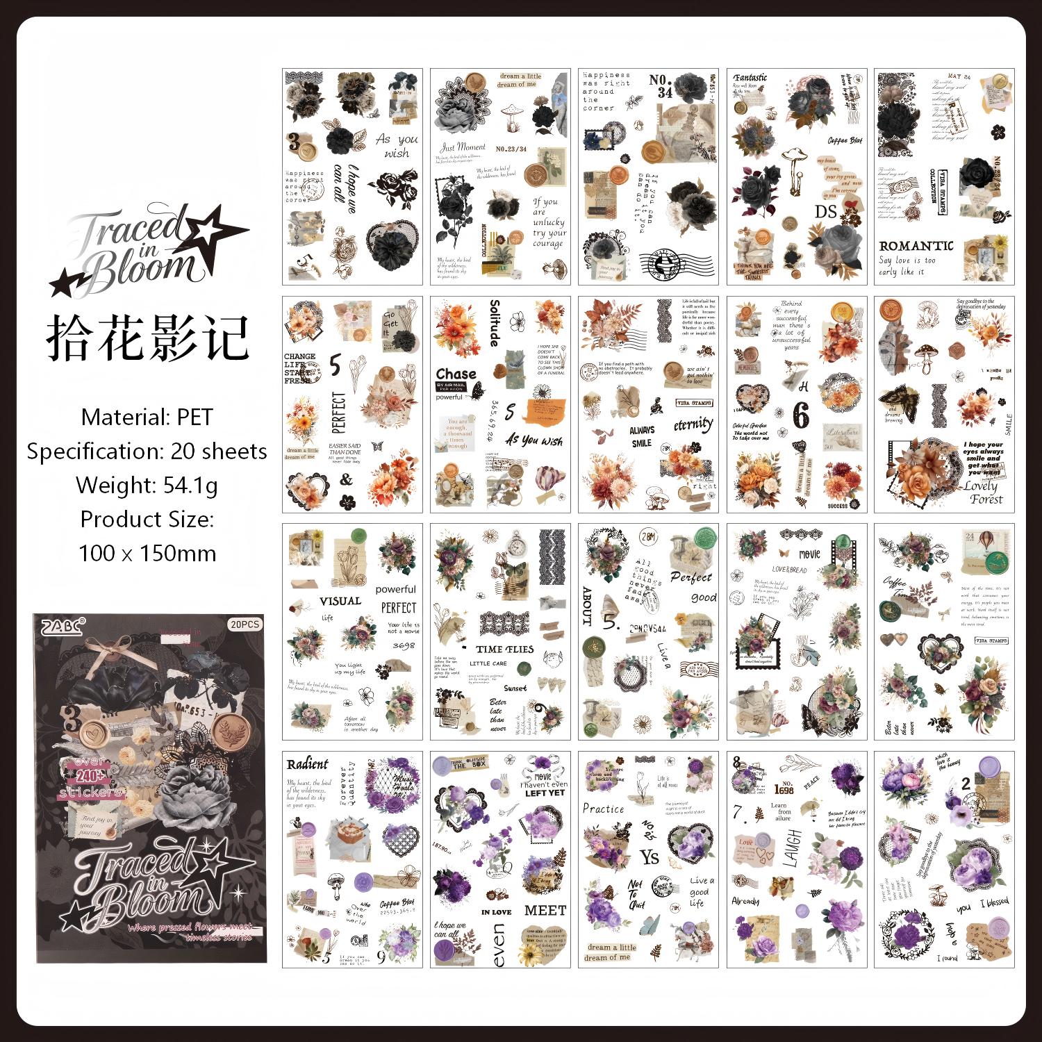 Vintage Chronicles PET Sticker Book -20Pcs each pack