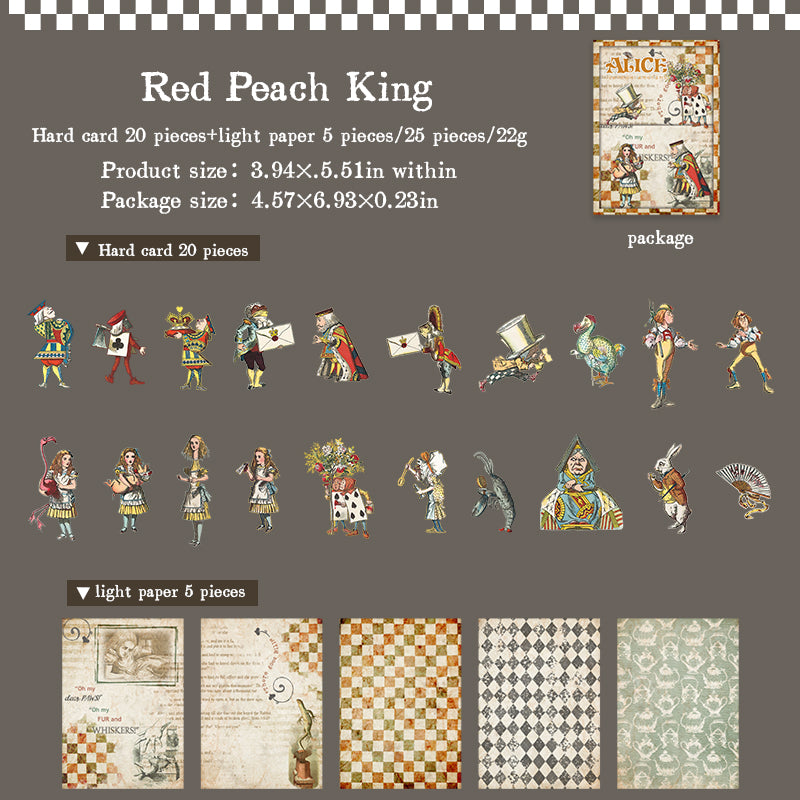 1105 Alice in wonderland card stock sticker + paper