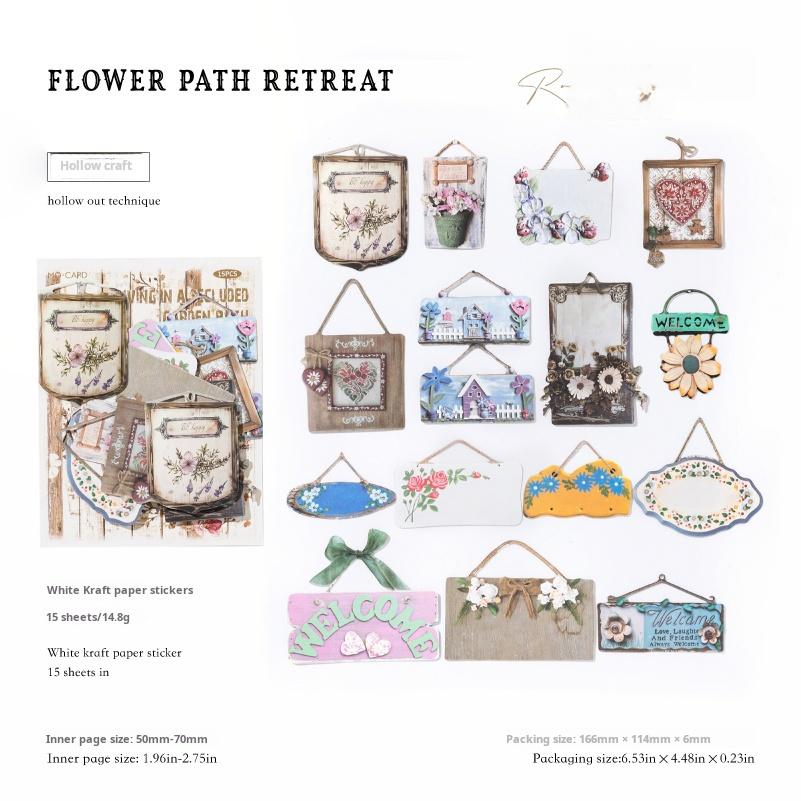 0725 Pastoral life die cut cardstock sticker -15Pcs each pack