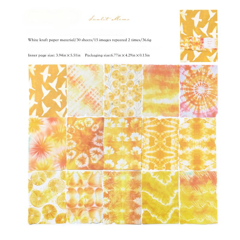 0920 Vintage tie dye paper -30Pcs each pack
