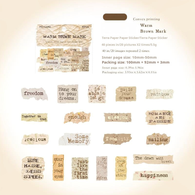 1031 Small note sticker -40Pcs each pack