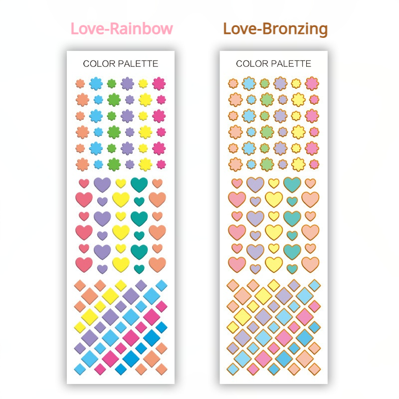 0513 Colorful Decorative Stickers 1 pack 2 pcs