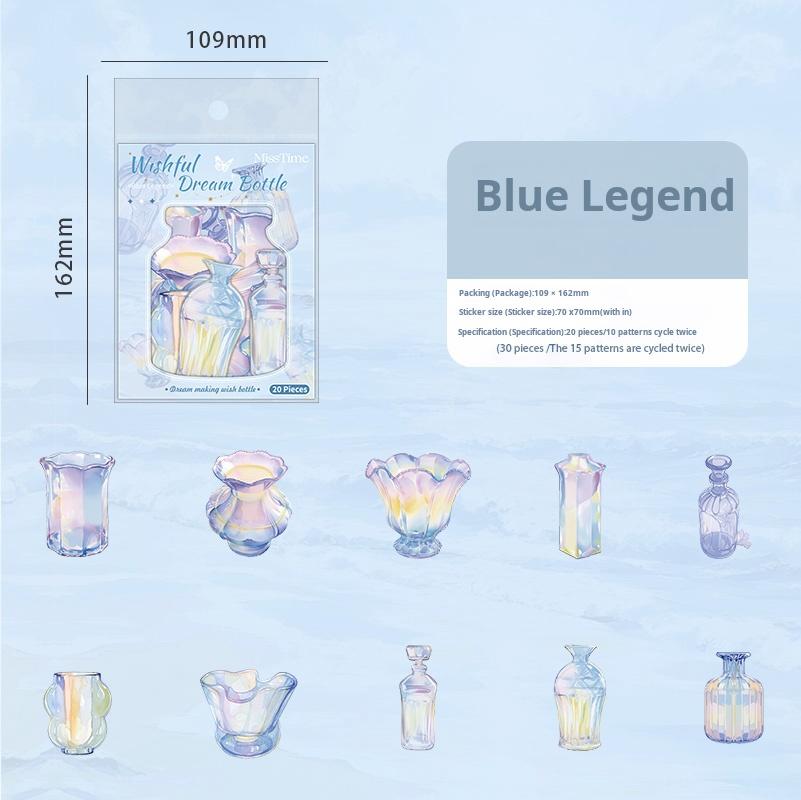 0731 Bottle PET Sticker -20Pcs each pack