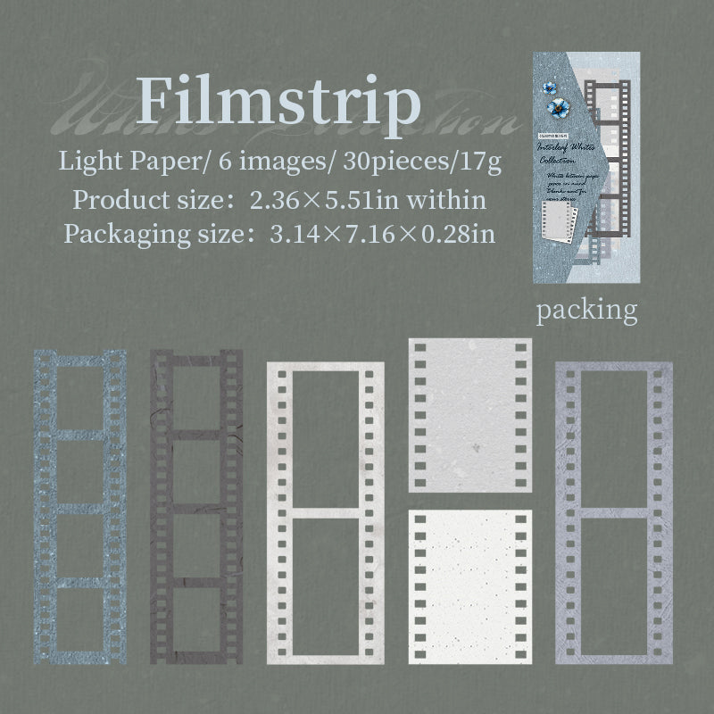Interleaf whites Collection paper -30Pcs each pack