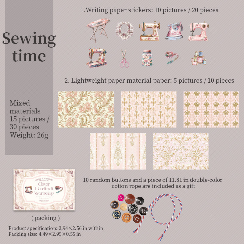 0615 Sewing time Mixed pack -30Pcs each pack