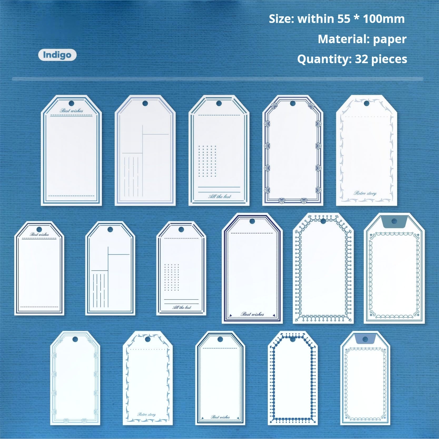 0926 Hangtag Notes paper -32Pcs each pack